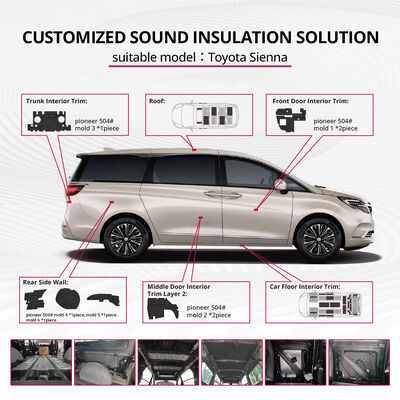Goede prijs Toyota Sienna geluidsisolatiekit / Maatwerk geluidsisolatie / Onderdelen voor geluidsreductie in het interieur van voertuigen / Toyota Sienna geluidsdempende oplossing voor de cabine / Toyota Sienna deur/vloer/dak isolatiefabriek online