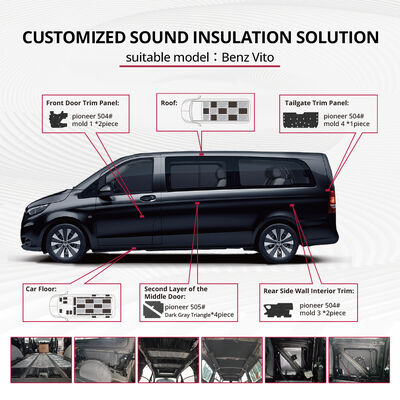 Goede prijs Benz Vito op maat gemaakte geluidsisolatie kit met premium materialen voor volledige auto dekking geluidsreductie / op maat gemaakte geluidsisolatie oplossing / Voertuig audio fabriek online